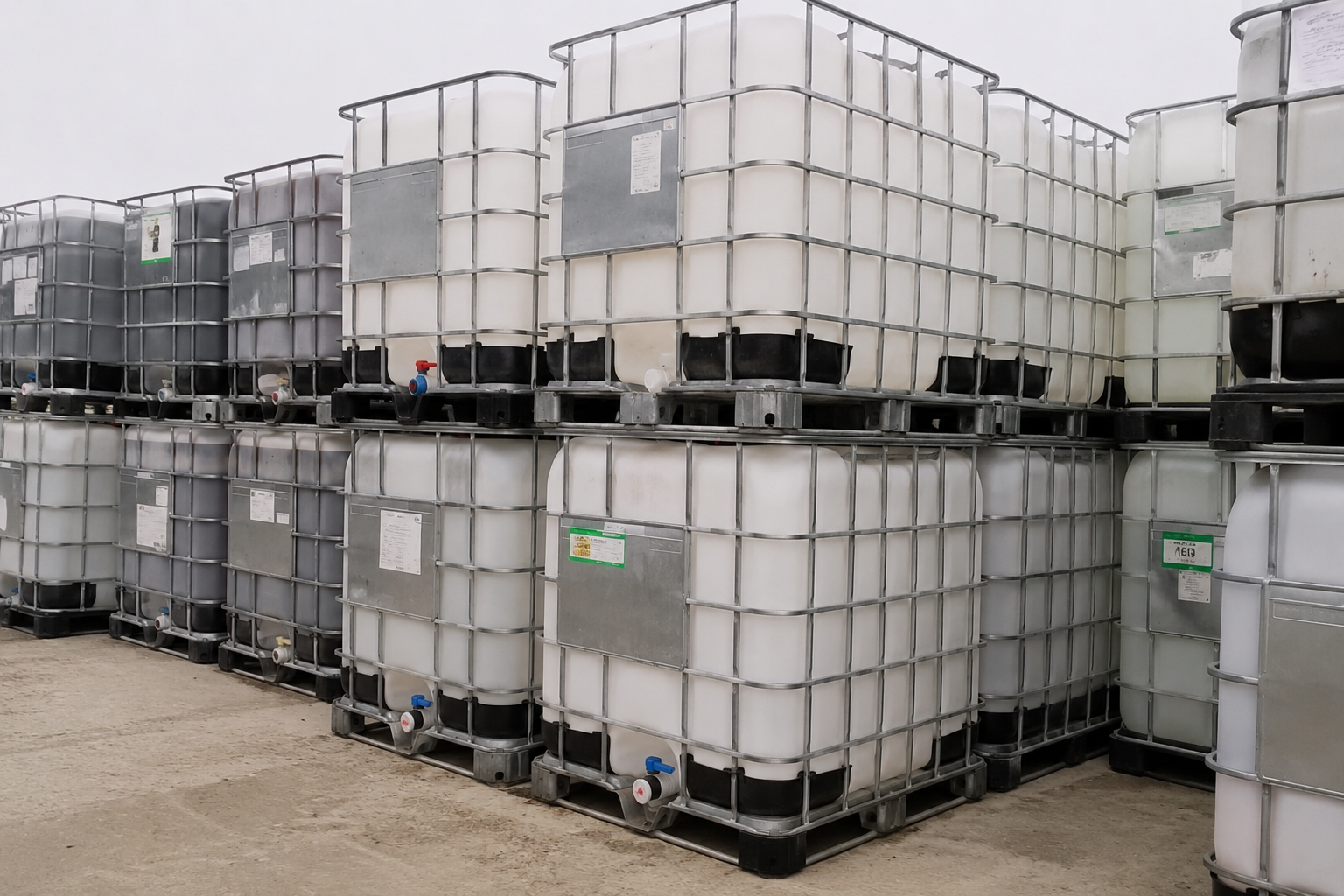 IBC totes staged on our Dublin, Ohio yard