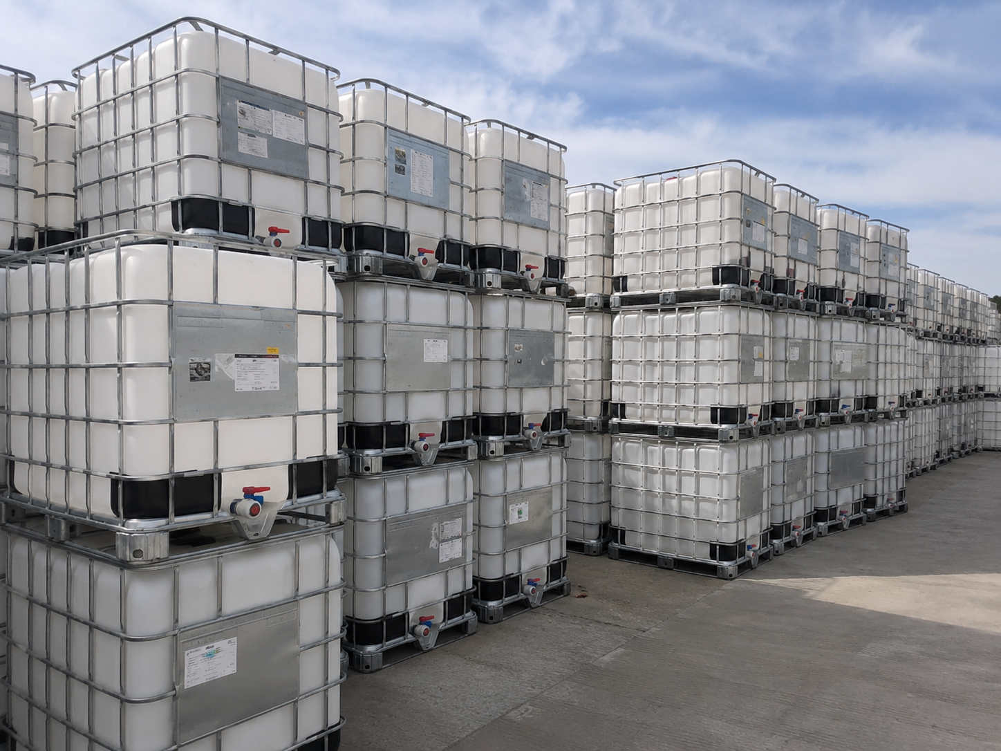 HDPE bottle and cage in production